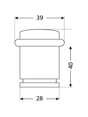 Упор дверной напольный 588-2-35 чёрный мат.