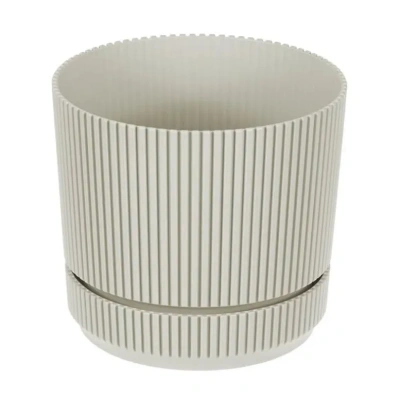 Горшок д/цветов СТРИП 1,3л с подставкой (кремовый) М 3246