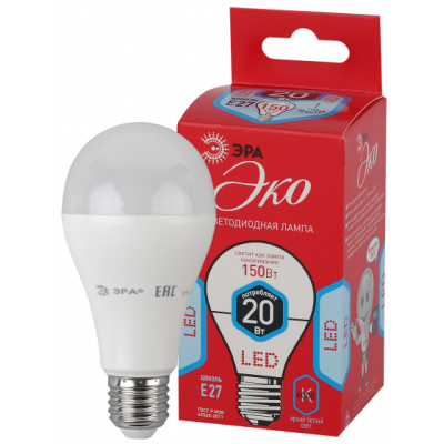 Лампа Эра ECO A65-20W-840-E27