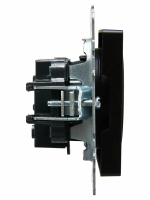 Розетка 1СП б/з мех. 10А черн. BR-R10-10-K02-F Brite