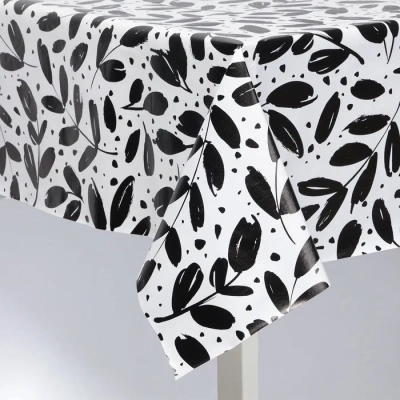 Скатерть ПВХ Доляна 137*180см черно-белый (10620856)