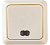 Выключатель 1ОП с подсв.беж. Олимп