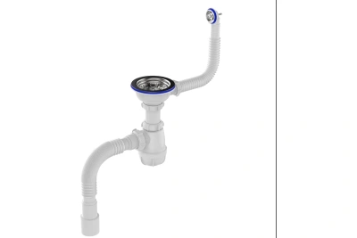 Сифон 3 1/2*40 металл.с круглым переливом Aguant AB0139