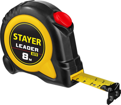 Рулетка STAYER Leader 8мх25мм с автостопом