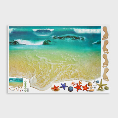 Наклейка интерьерная 3Д "Море" 90х60см, влагостойкая ПВХ 6033139