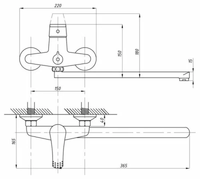 Смеситель для ванны TSB 950-1243 Подольск