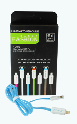 Кабель IPhone FASHION T8K-03-i 1м LED подсв.