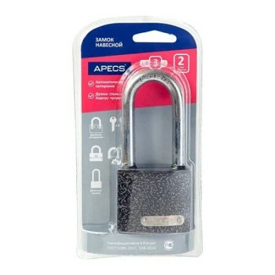 Замок висячий Apecs PD-01-50 L-Blister