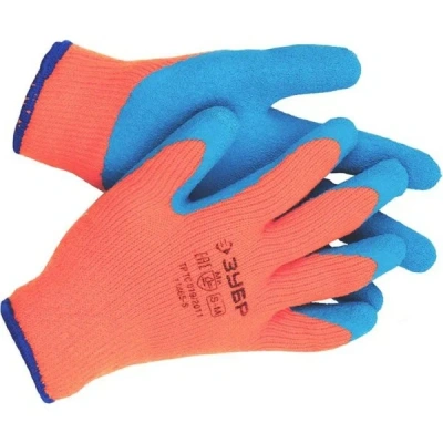 Перчатки Зубр УРАЛ утепленные,акрил, рельефное покрытие, S-M 11465