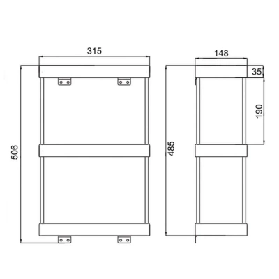 Полка пластик.  3-х ярусная G83323