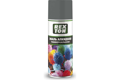 Аэроз.эмаль (серый) 520мл "REXTON" алкидная