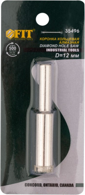 Коронка алмазная 12мм д/керамогр.,мрам.35496
