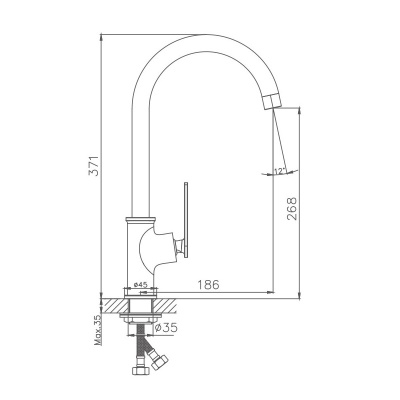 Смеситель для кухни VALFEX Aquila Chrome VF 70589