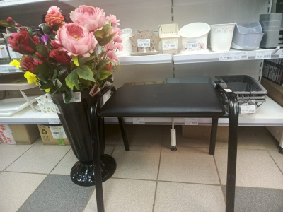 Банкетка 60см метал. к/з черн 99/черн