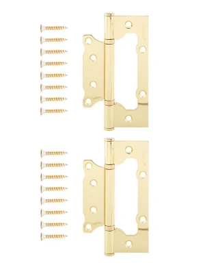 Петля накладная AVERS 125*75*2.5-B2-G золото 2шт