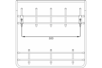Вешалка 2х ярусная 60см бел.ВСП 8 Б
