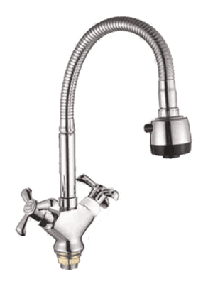 Смеситель для кухни DIKALAN D40E52 с гибким изливом