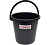 Ведро пластм.10л. черное с меркой ХАНПЛАСТ
