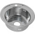 Мойка врезная круглая d49 0.8/180 3 1/2+сифон MELANA