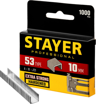 STAYER Скобы для степлера 10мм тип 53 1000шт 