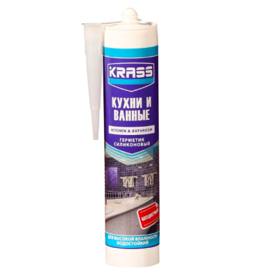 Герметик д/кухни и ванны 300мл (бесцветный) "KRASS"
