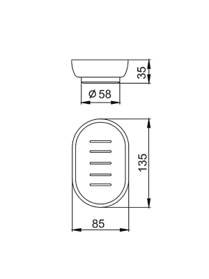 Мыльница матовая стекло F751