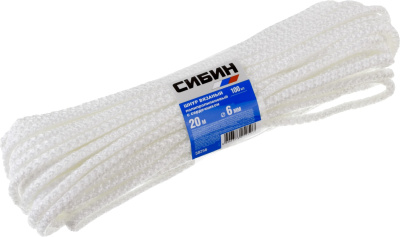 Шнур вязанный СИБИН d6мм, 20метров
