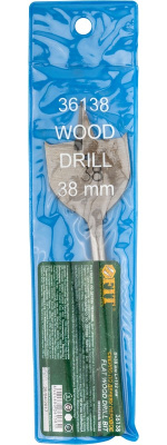 Сверло по дереву перовое 38х152мм 36138