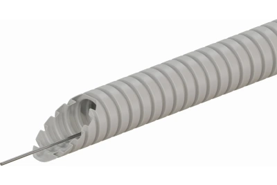 626925 Труба гофр.16мм ПВХ с зондом 1м серая