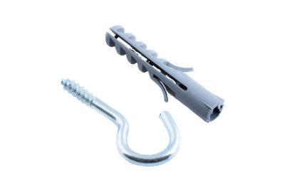 Крюк-полукольцо с дюбелем 10мм (2шт) Стройбат