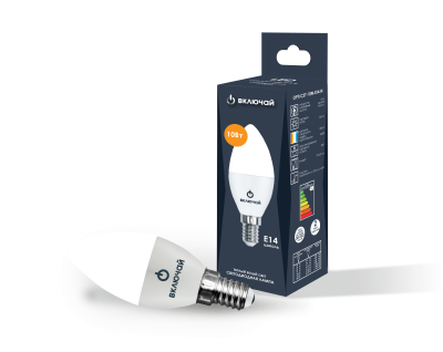 Лампа Включай LED 10Вт Е14 3000К