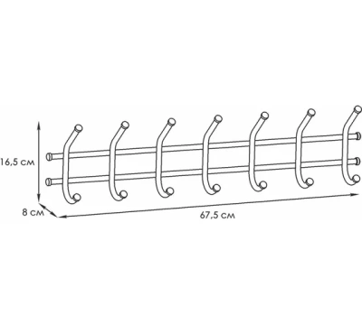 Вешалка Норма 7 черн.ВН66Ч