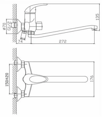 Смеситель для ванны CN2229