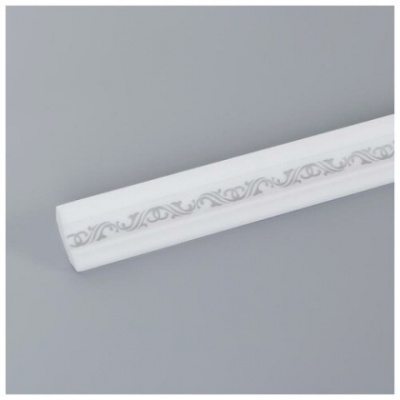 Плинтус потолочный 2м Алма Серебро Элемент Трейд