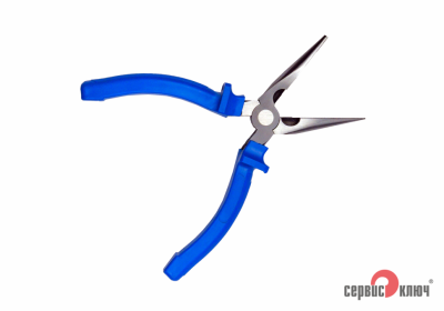 Утконосы СЕРВИС КЛЮЧ прямые 200мм синие ручки 71201