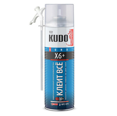 Клей-пена монтажная 350мл "Клеит Все Х6+" всесезон. КУДО