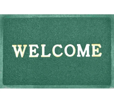 Коврик придверн.40*60см пористый (Зеленый) "WELCOME"