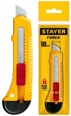 Нож Stayer 18мм 0911