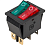 Выключатель 2кл.250V 15A ON-OFF кр/зел.подсв. RWB-511