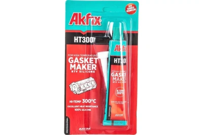 Клей термостойкий силикон. 50гр (серый) "Akfix"