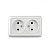 Розетка 2ОП б/з бел. Олимп