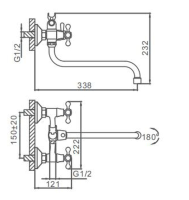 Смеситель для ванны F2708
