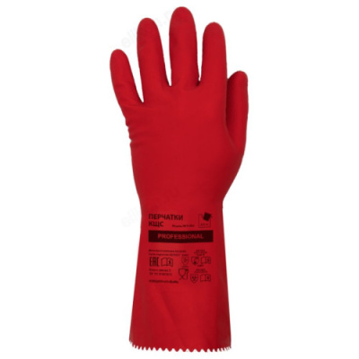 Перчатки защитные латексные М красные (777КНSС) КЩС