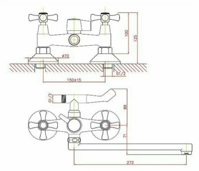 Смеситель для ванны CN 2142