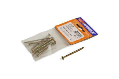 Шуруп желтый цинк 4,0/60  10шт