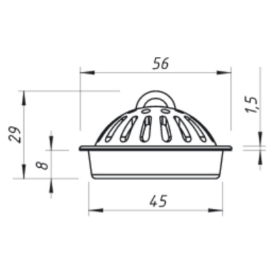 А-4578 Ситечко-пробка для раковин и ванны 45мм