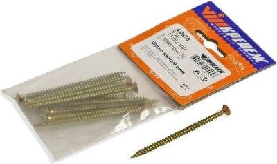 Шуруп желтый цинк 4,0/70  9шт