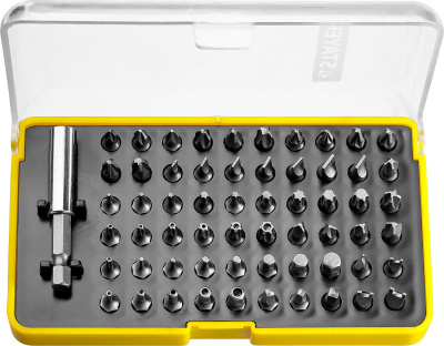 Биты набор, 61шт. CrV с магн. адапт.STAYER