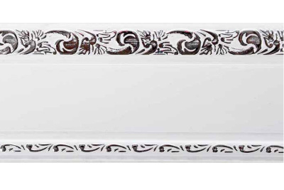 Бленда "Монарх" белый глянец хром 7см (120)