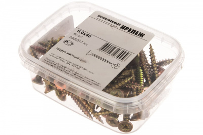 Шуруп желтый цинк 6,0х40 80шт